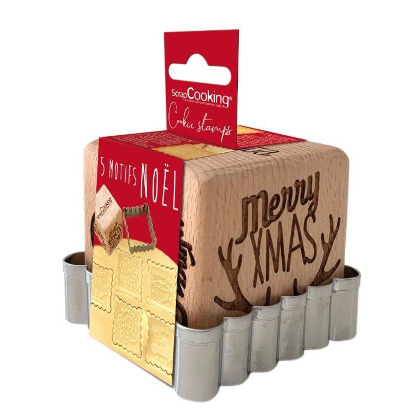 Tampon à empreintes + découpoir Noël