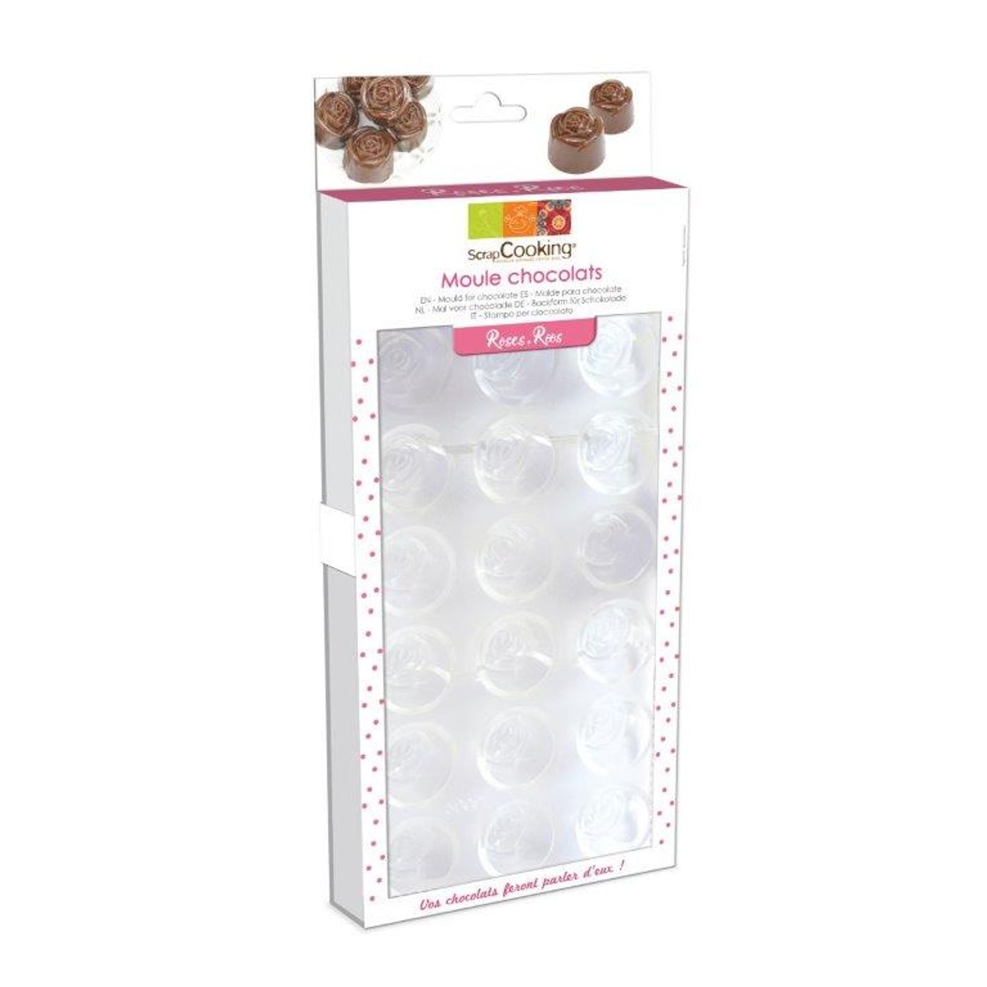 Moule rigide chocolats roses