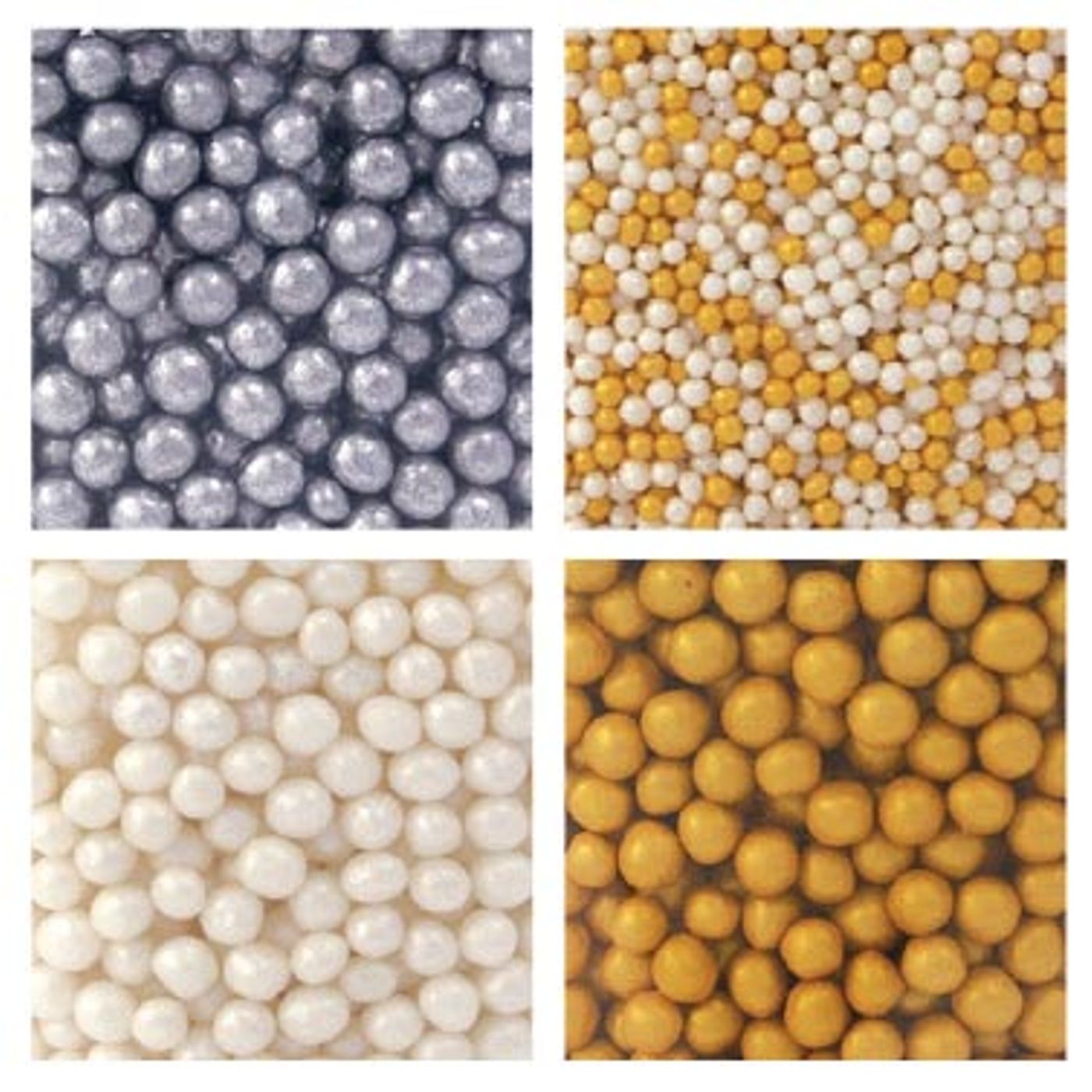 Boîte distributrice décors sucrés dorés et argentés