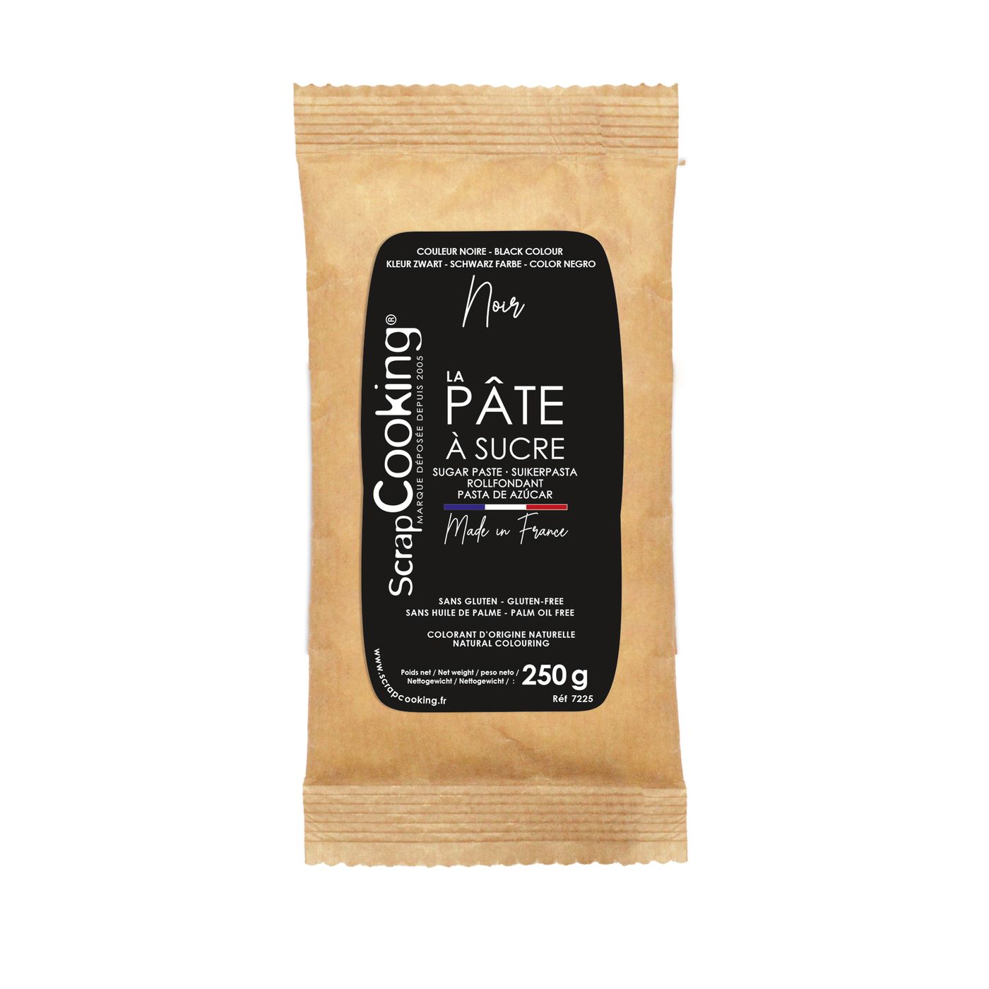 Pâte à sucre noire 250g