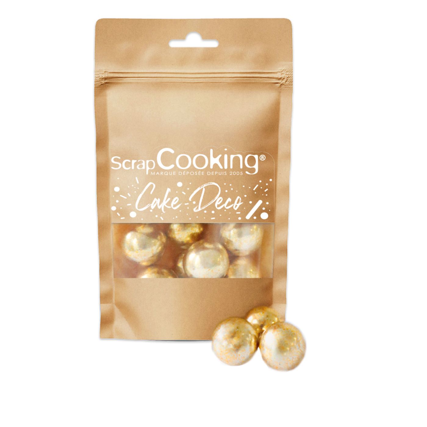 Perles XXL dorées pour décorations 55g