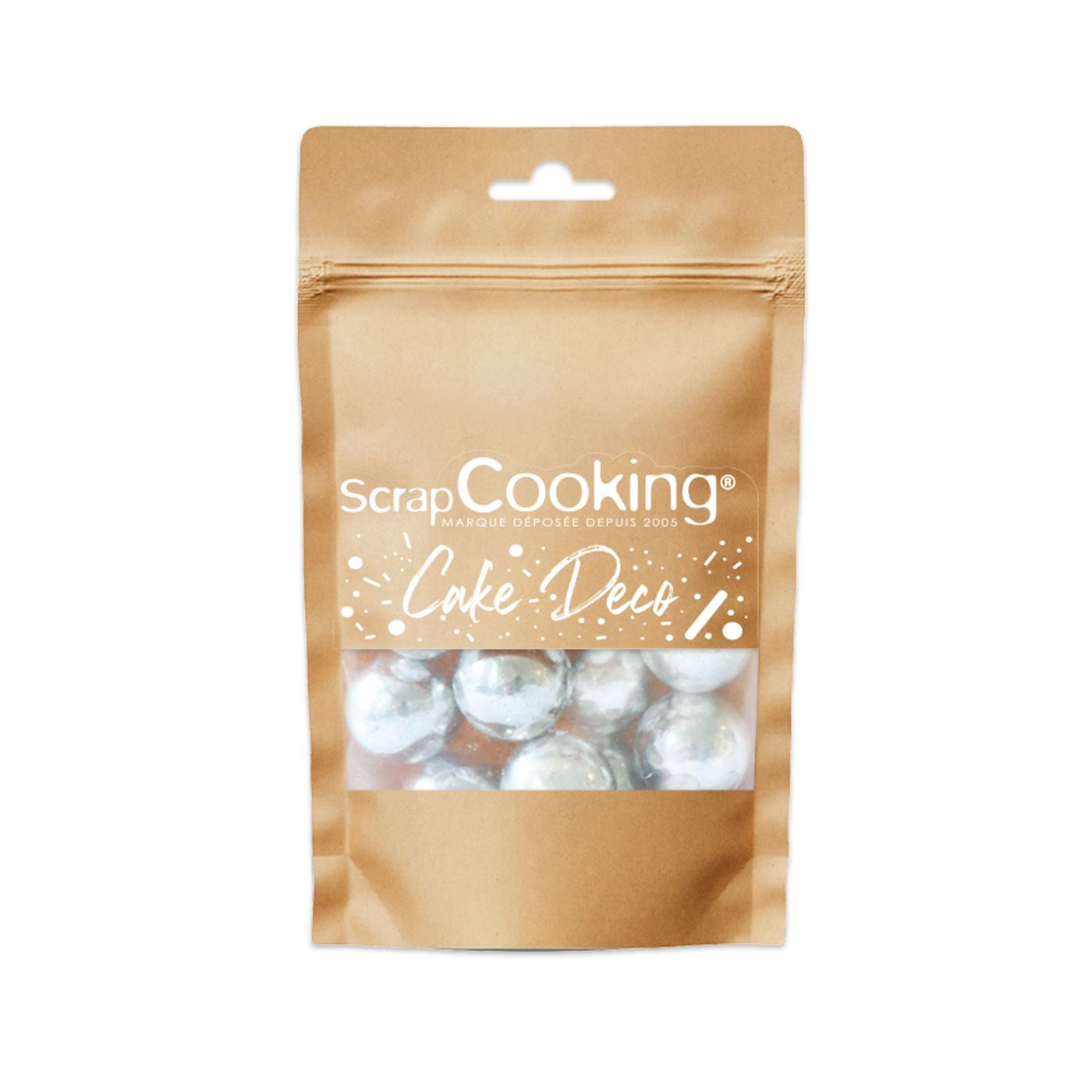 Perles XXL argentées pour décoration 55g
