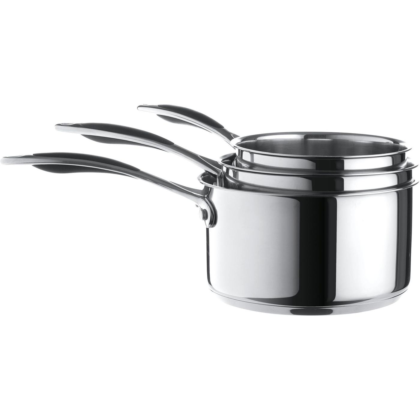 Série de 3 casseroles acier inoxydable