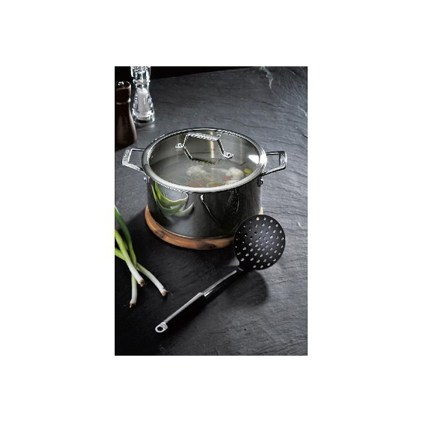 Faitout + couvercle en verre 24cm