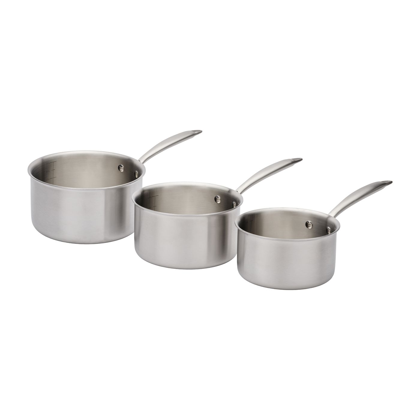 Lot 3 casseroles inox 16, 18 et 20cm