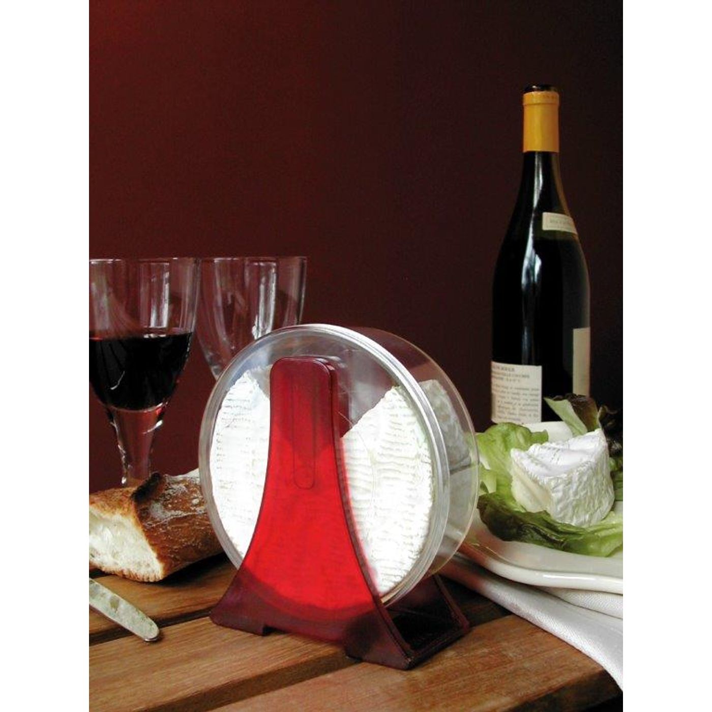 Roue à camembert rouge
