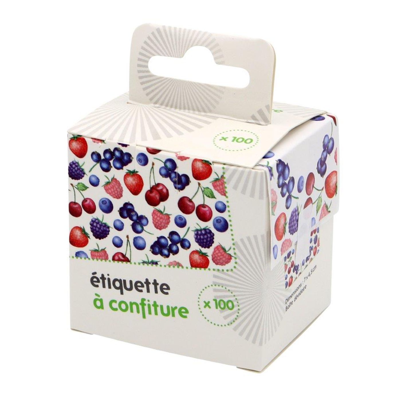 Etiquettes adhésives Fruits rouges x 100