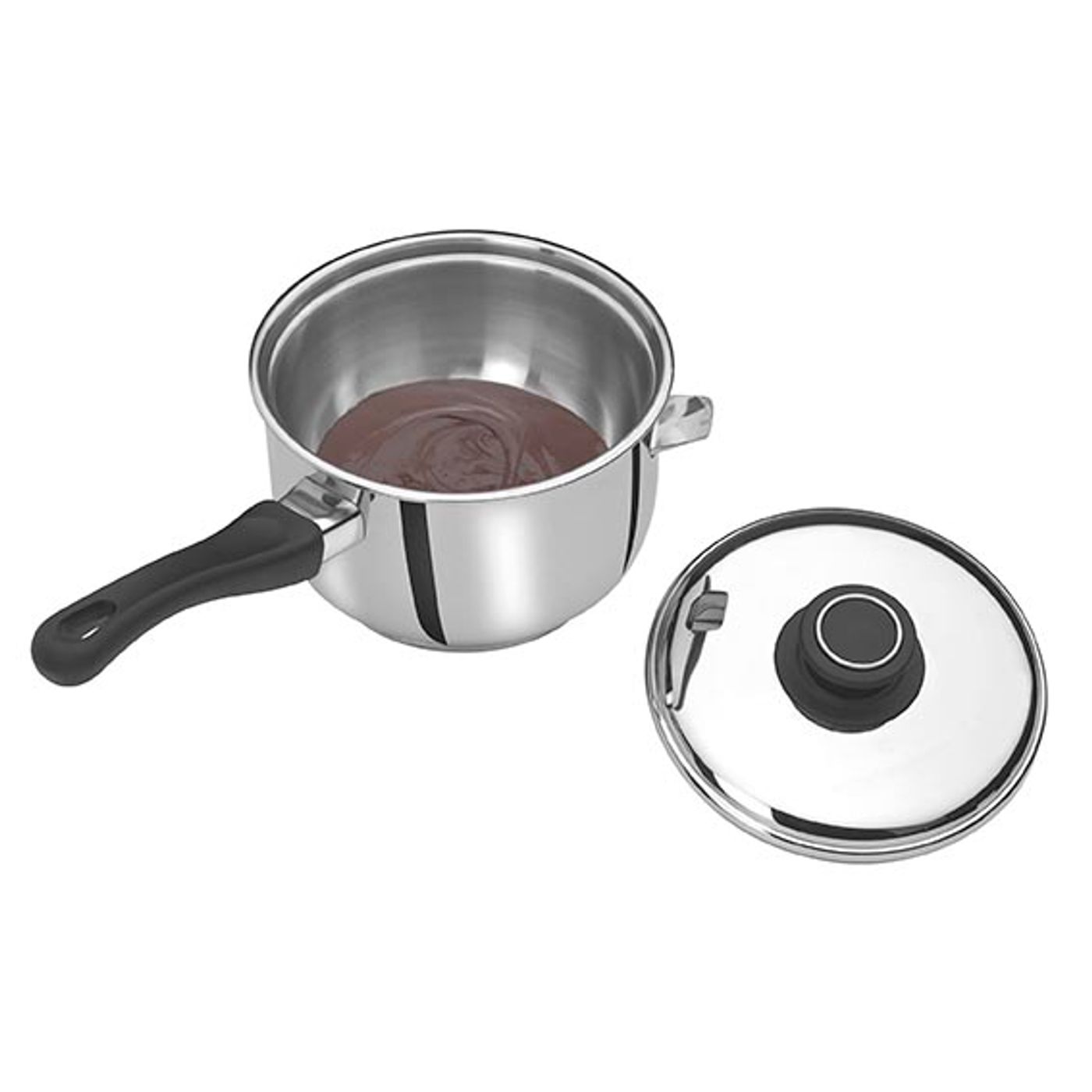 Casserole bain-marie avec couvercle