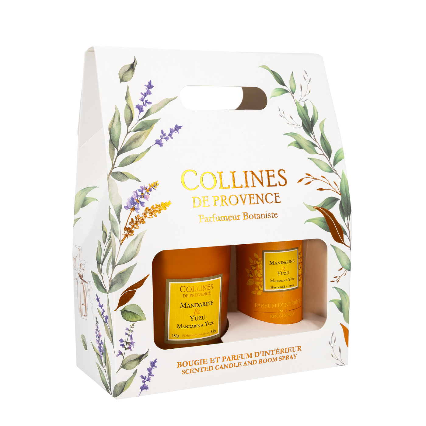 Coffret Bougie 180g + PI Mandarine & Yuzu Duos Parfumés