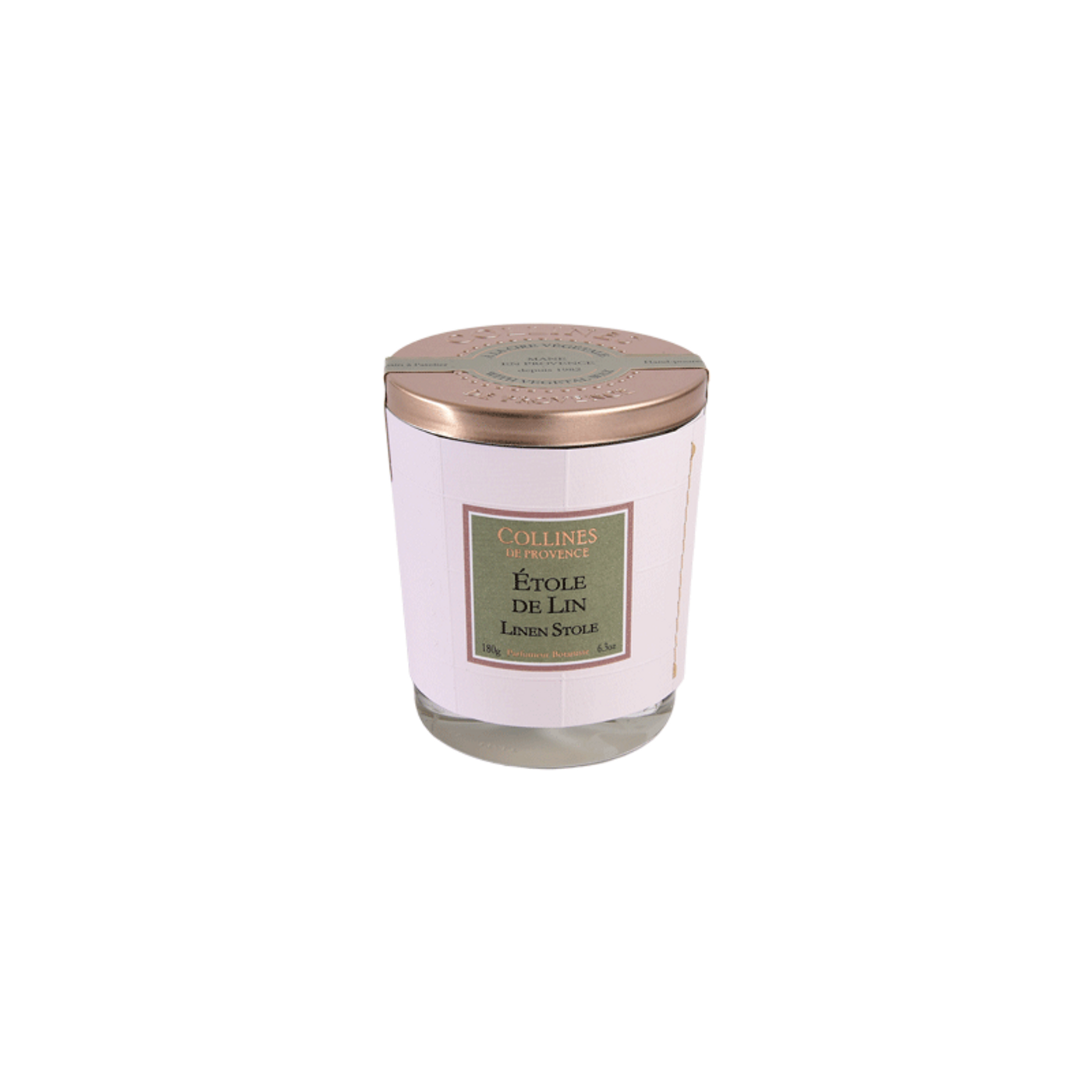 Bougie parfumée étole de lin 180g