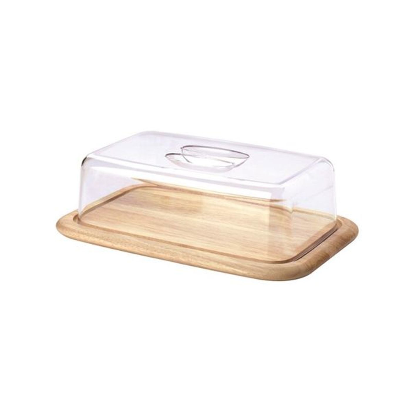 Cloche à Fromage Continenta – Set De 2 Pièces – Bois Et Verre – 20.5 Cm – Neuf