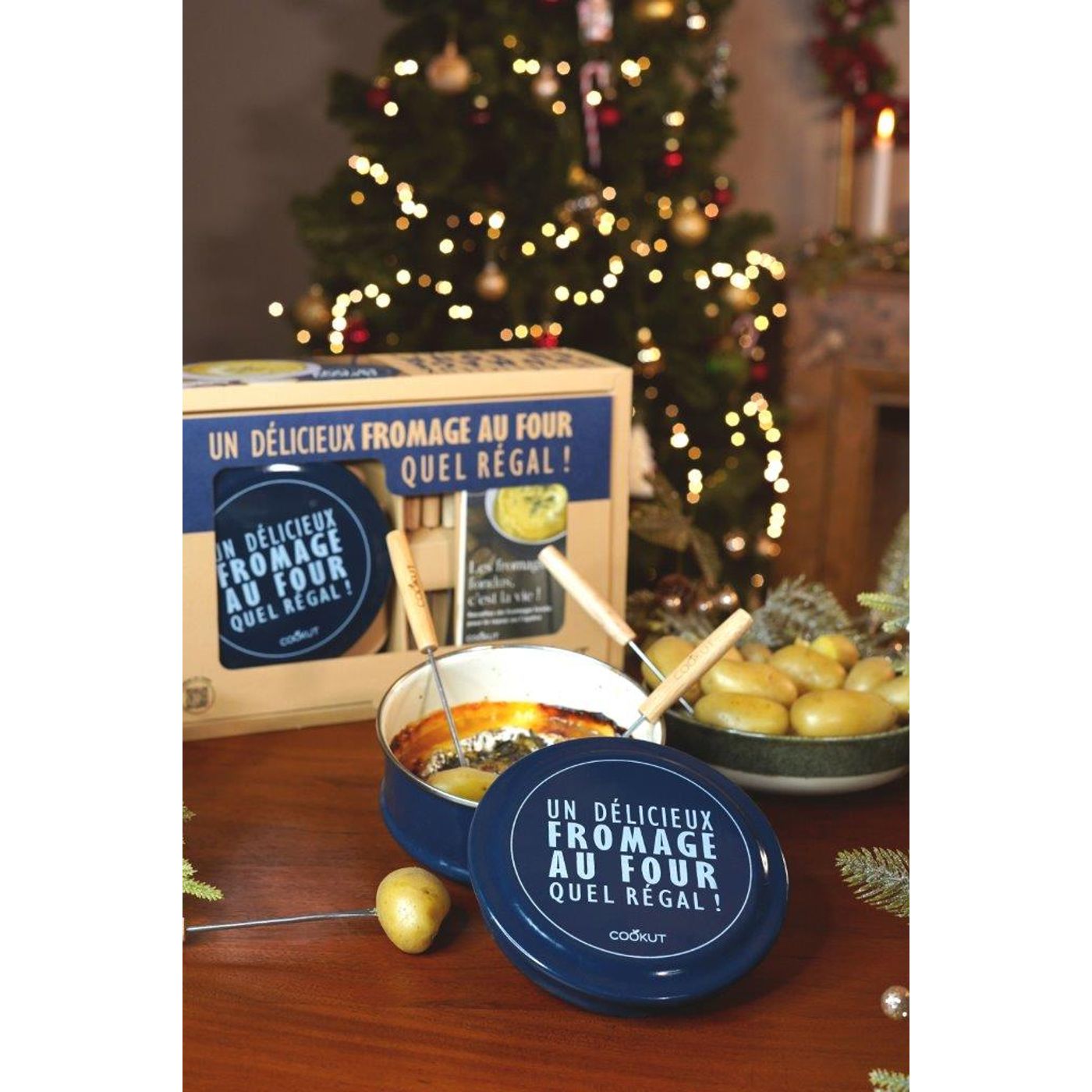 Coffret cadeau fromage fondu bleu