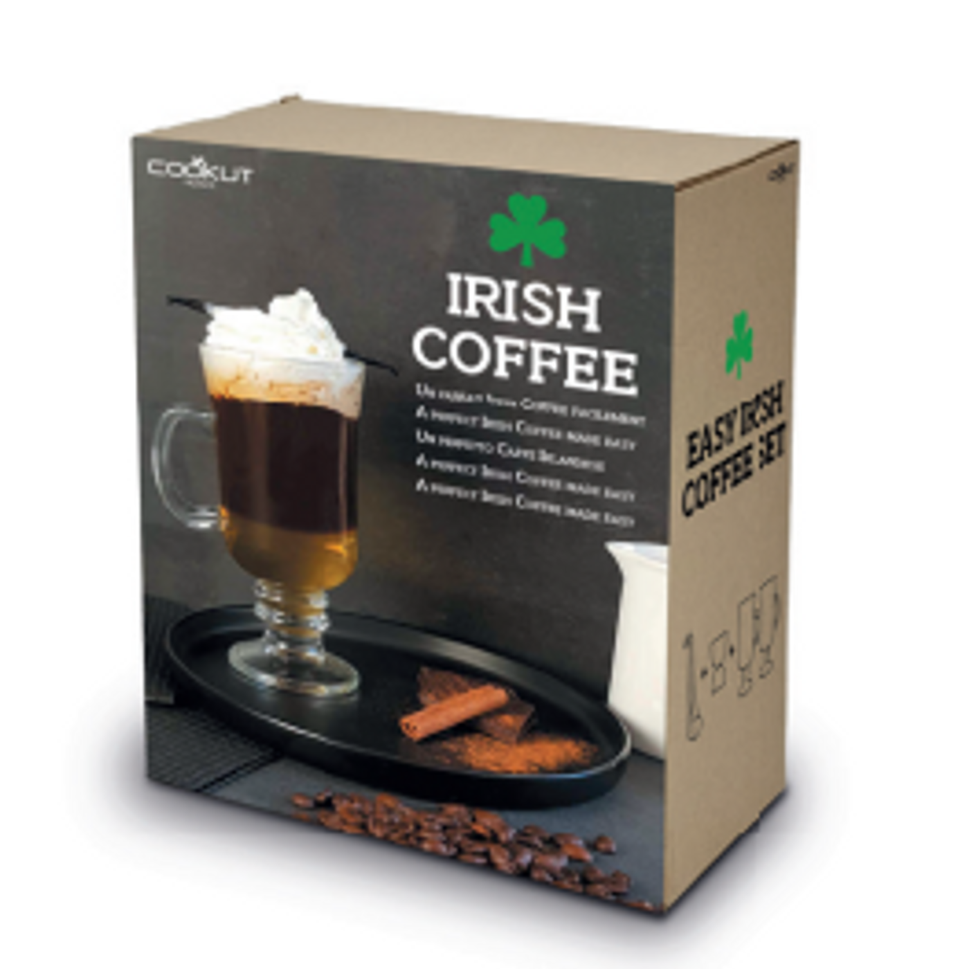 Set Ico De Cookut - Pour Réussir Un Irish Coffee Parfait à La Maison, Avec Outil Spécial Couches, Doseur Et 2 Tasses Cocktail Kit