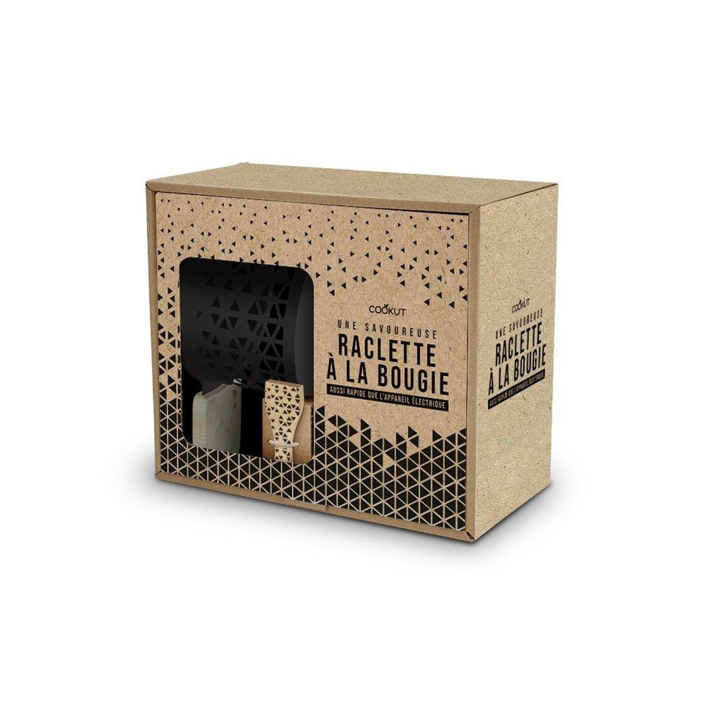 Coffret raclette à la bougie LUMI 2 personnes géométrie noir