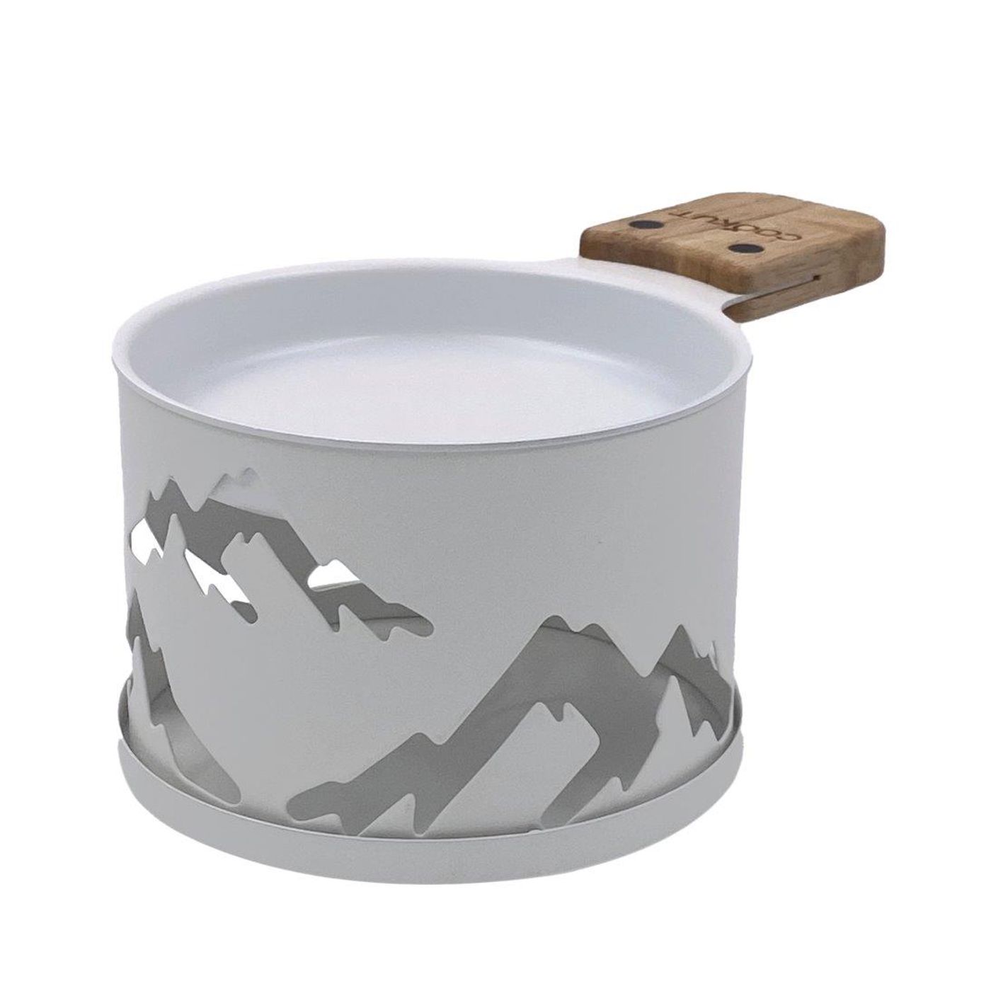 Coffret raclette à la bougie LUMI 2 personnes montagne blanche