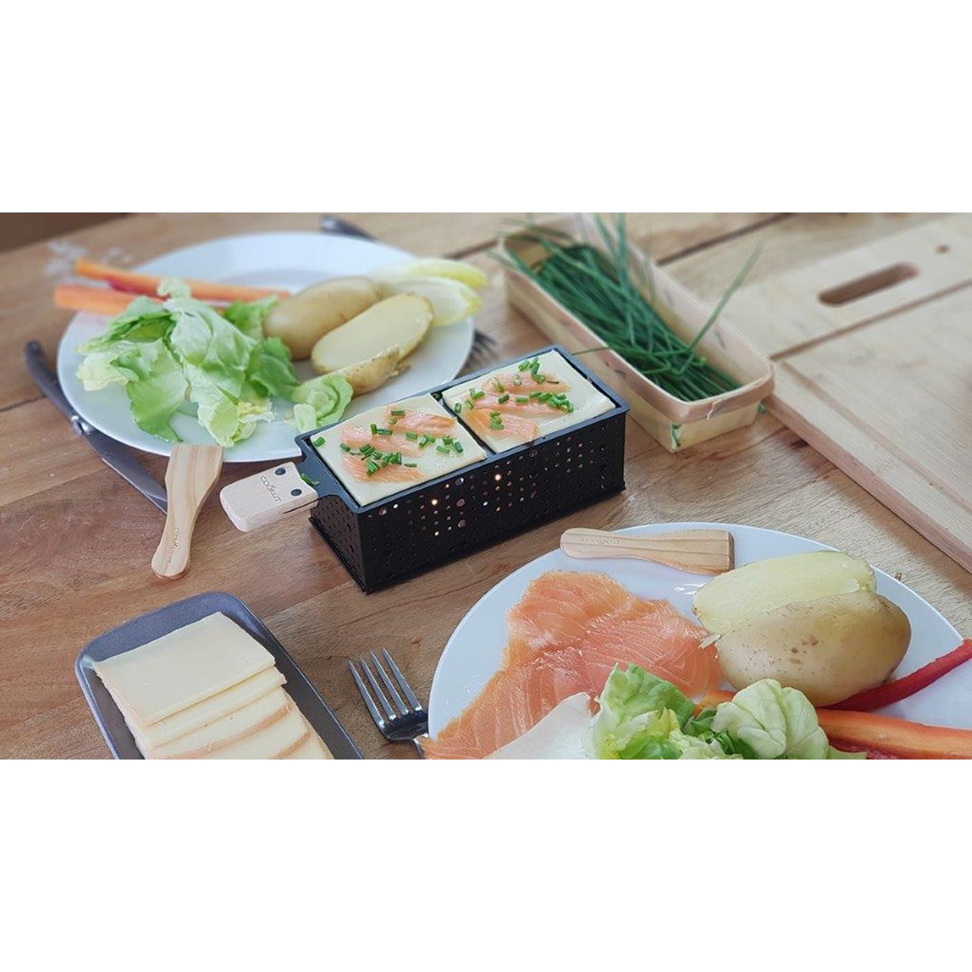 COFFRET RACLETTE À LA BOUGIE ET FONDUE