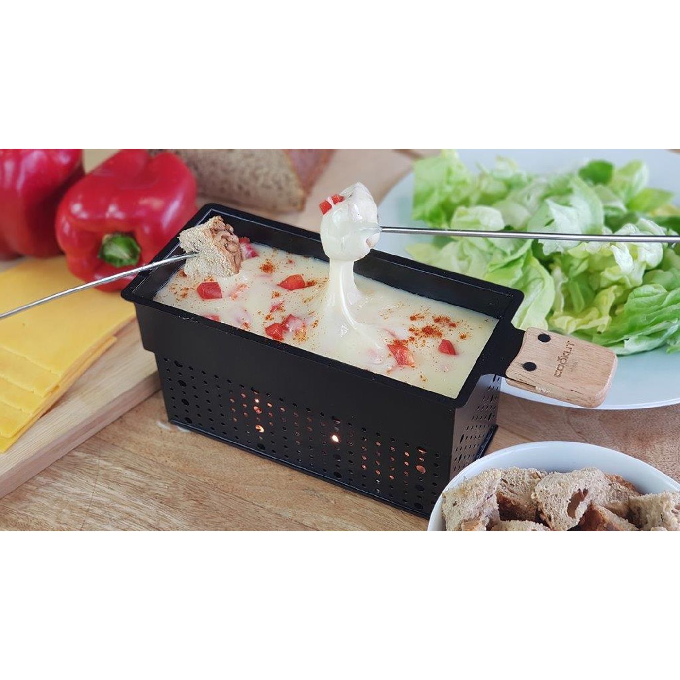 COFFRET RACLETTE À LA BOUGIE ET FONDUE