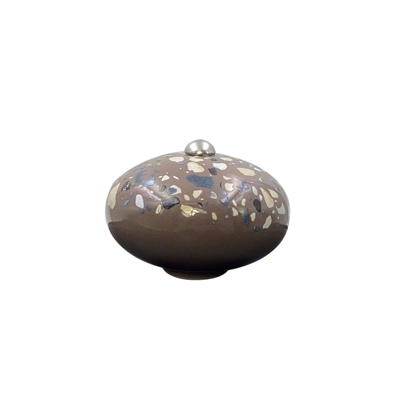 Poignée céramique terrazzo chocolat