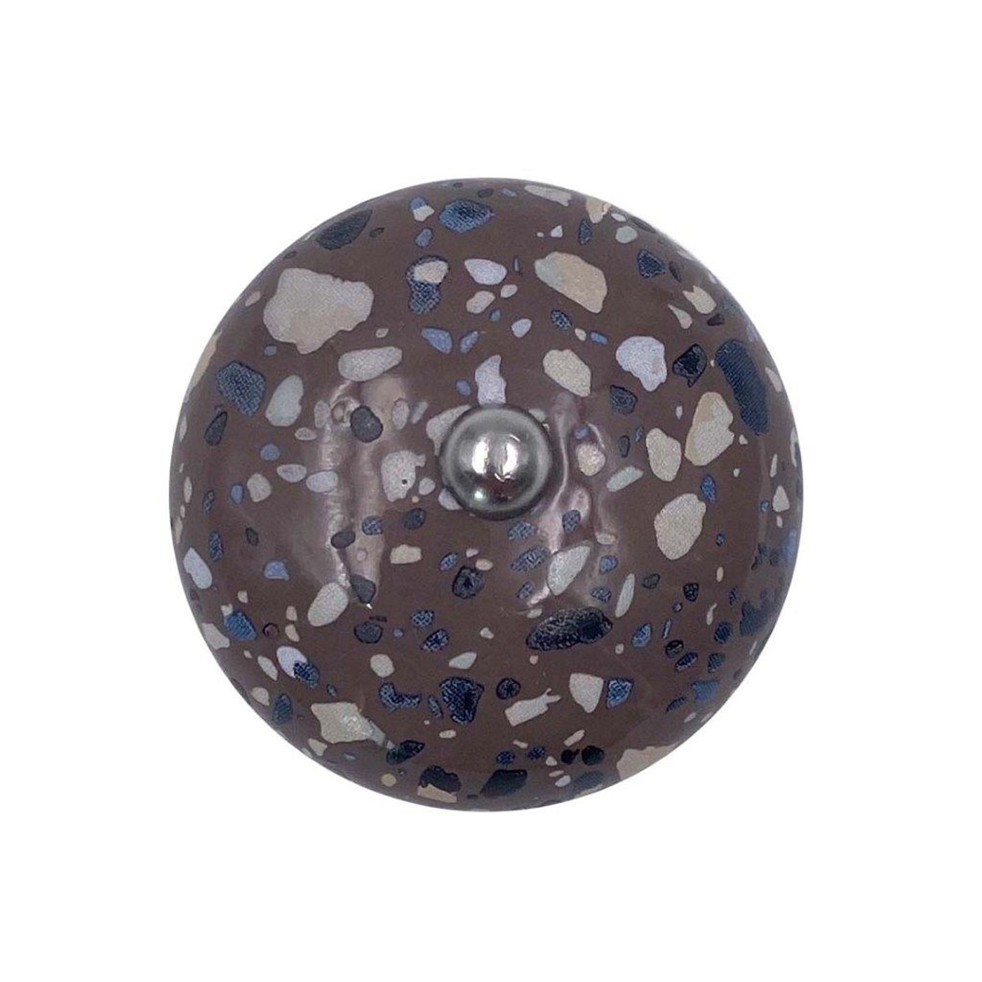 Poignée céramique terrazzo chocolat