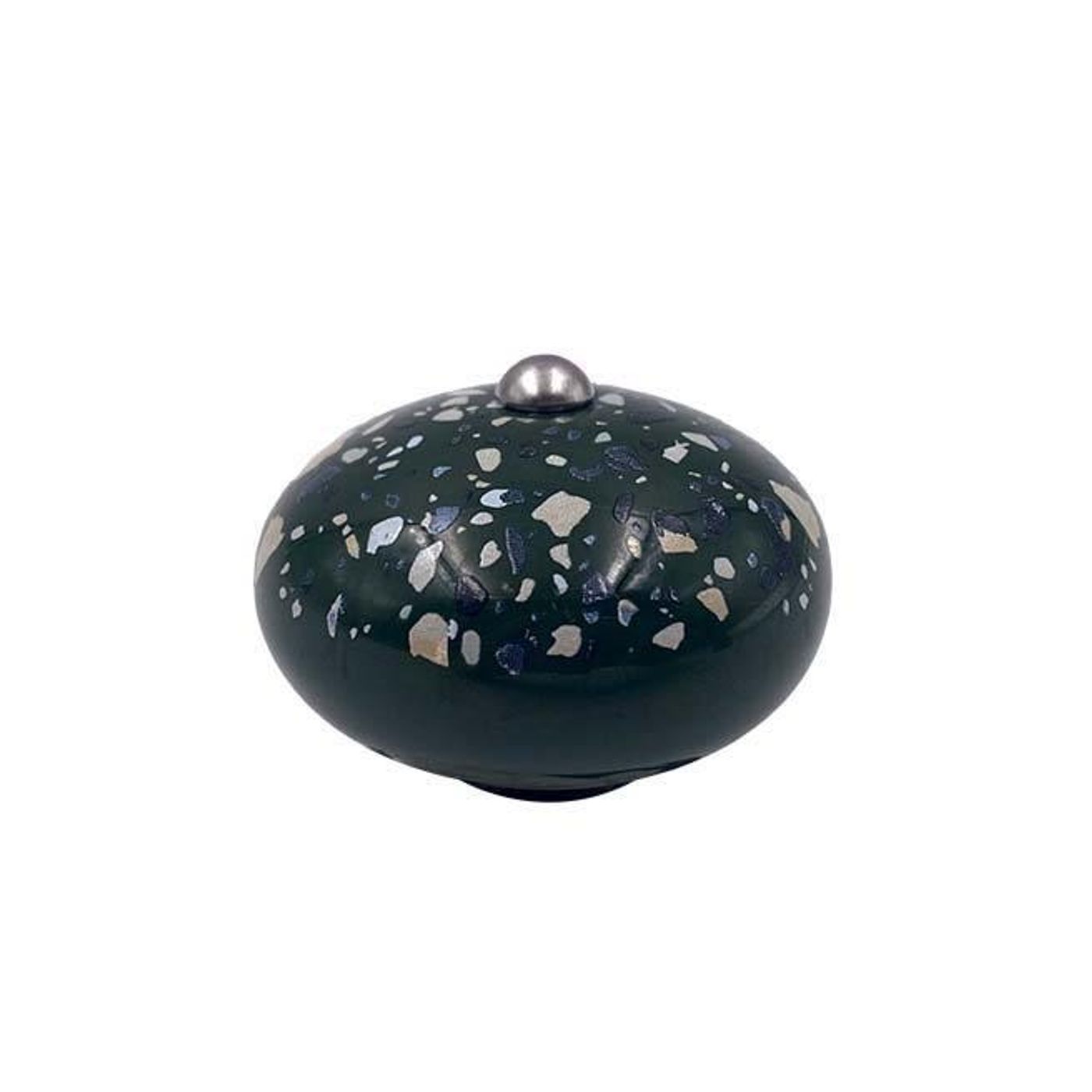 Poignée céramique terrazzo vert