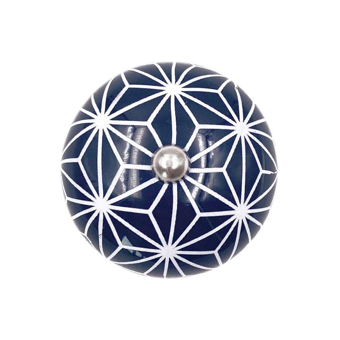 Poignée céramique étoile bleue
