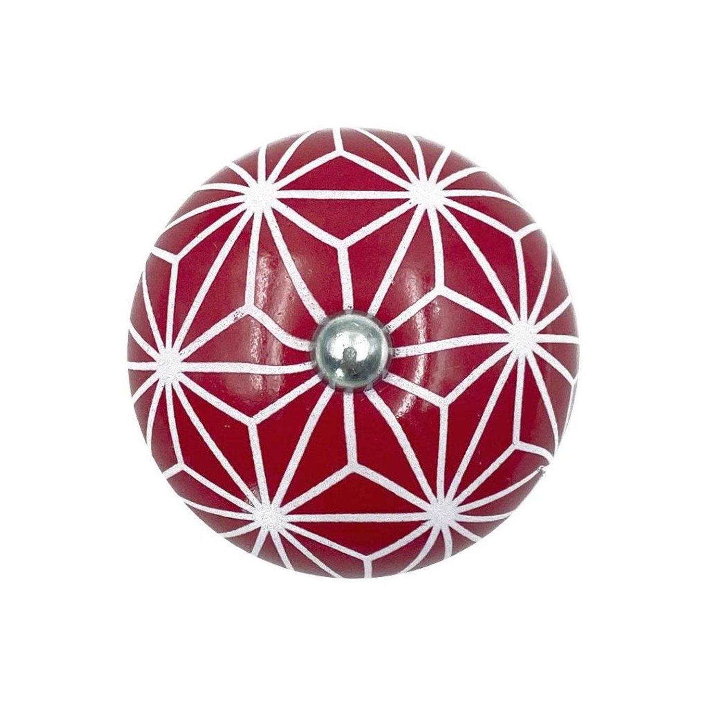 Poignée céramique étoile rouge