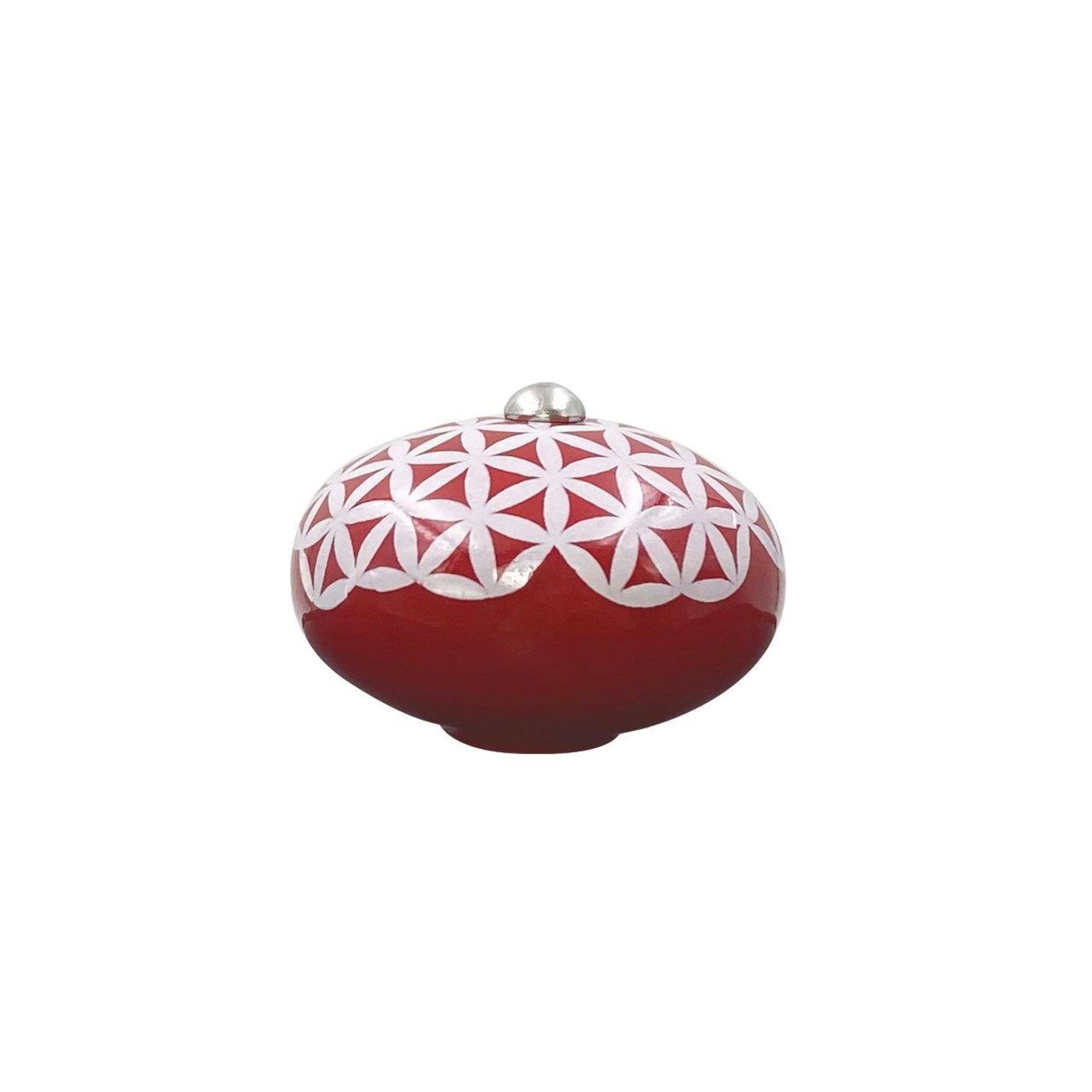 Poignée céramique géométrique rouge