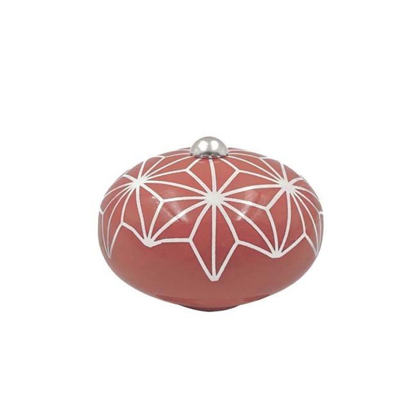 Poignée céramique étoile rose