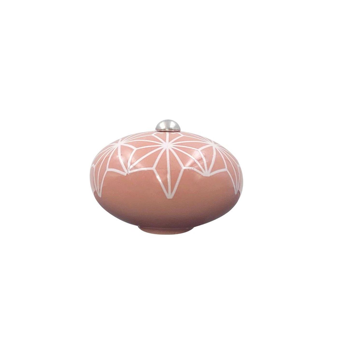 Poignée céramique étoile rose