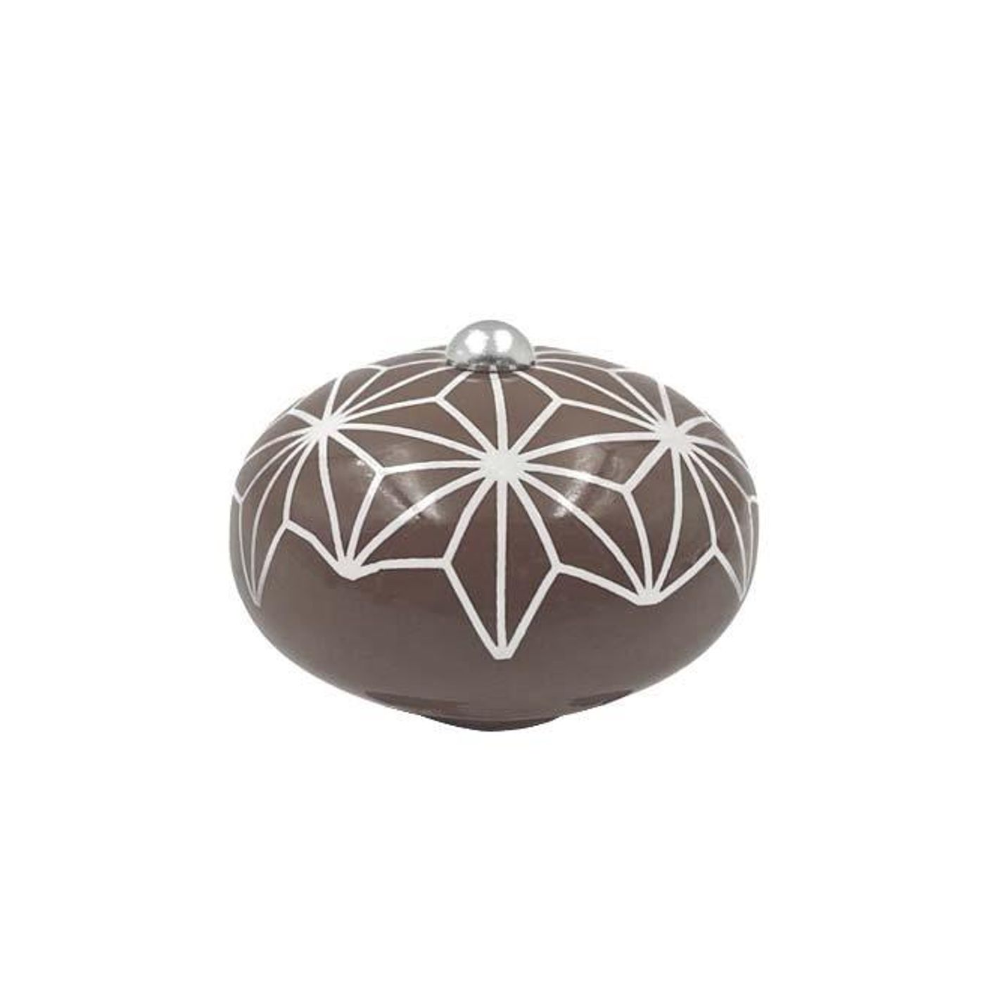Poignée céramique étoile chocolat
