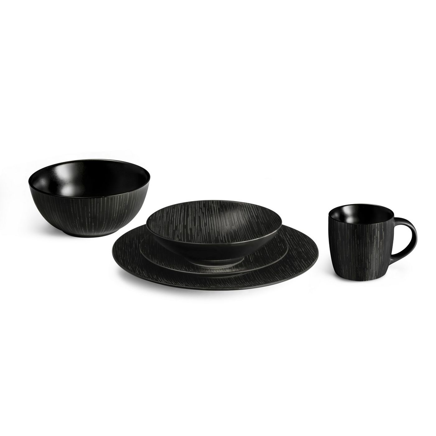 ASSIETTE DESSERT MAGMA NOIR