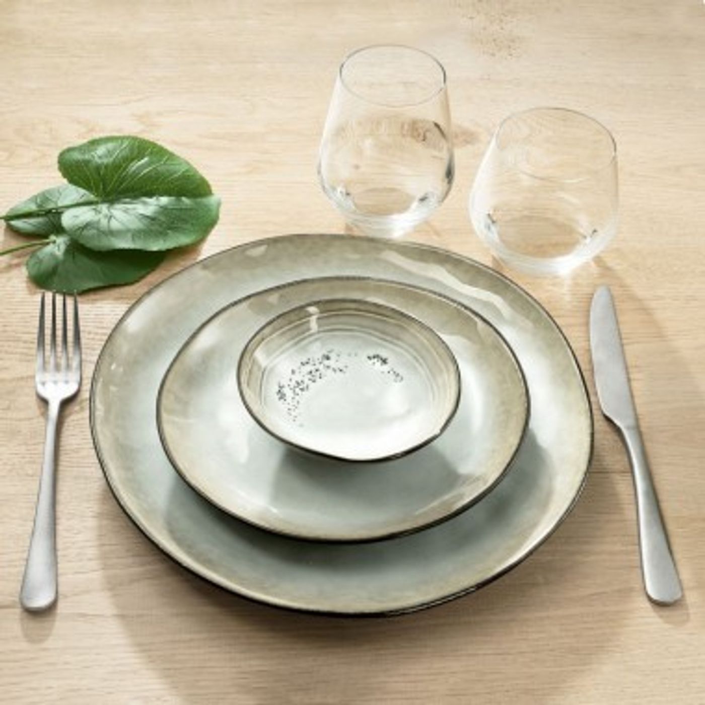 Assiette dessert Shadow NACRE 20,5cm