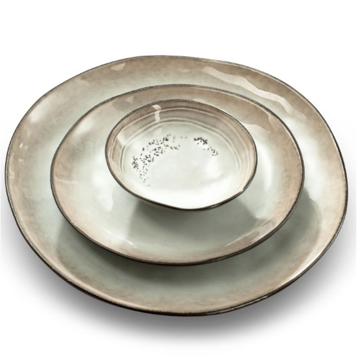 Assiette plate Shadow NACRE 28cm