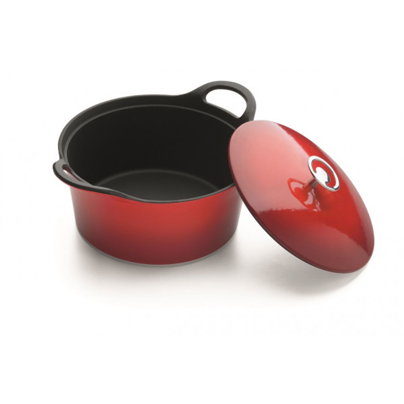 Cocotte en fonte ronde 20 cm rouge