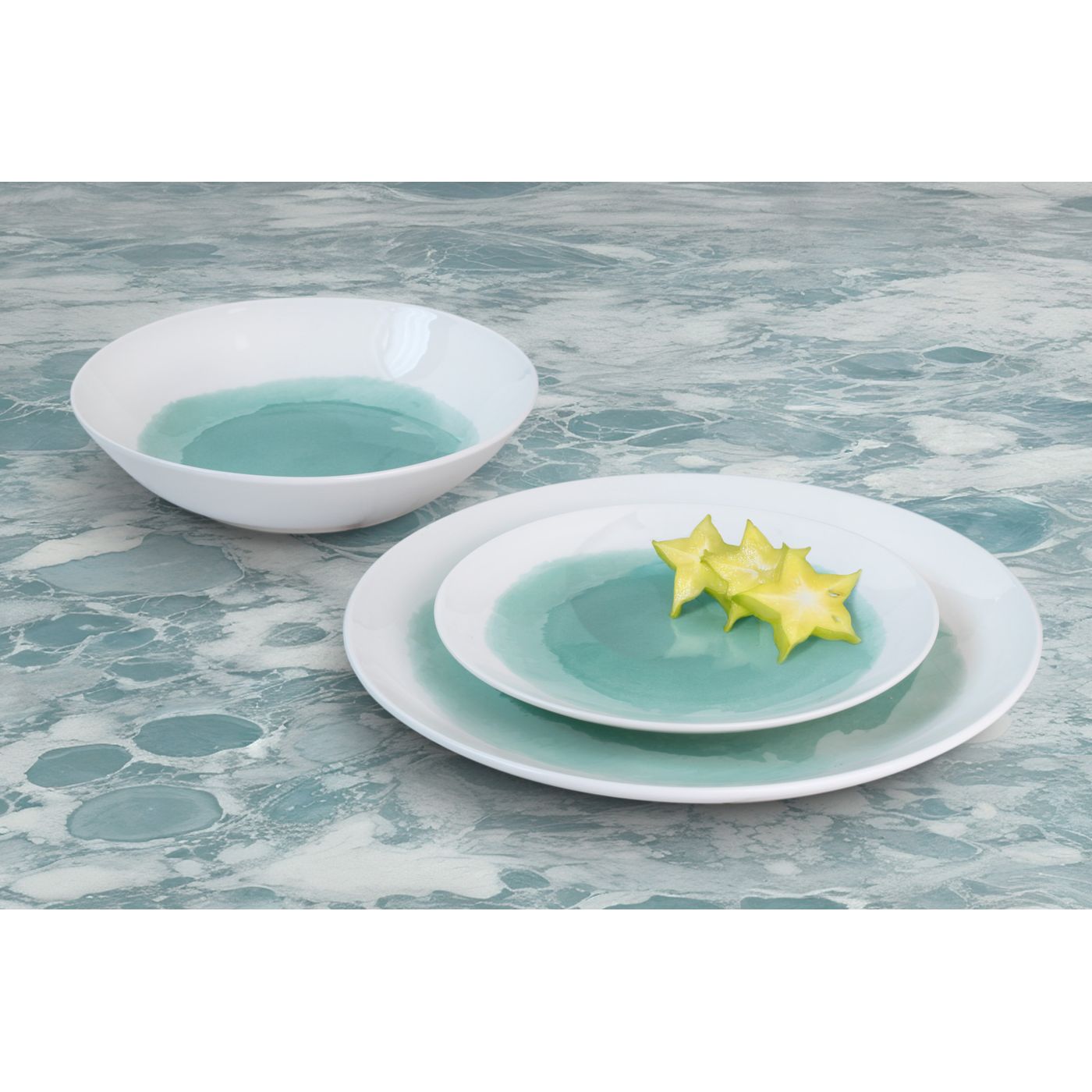 Assiette plate FLASH turquoise 27 cm