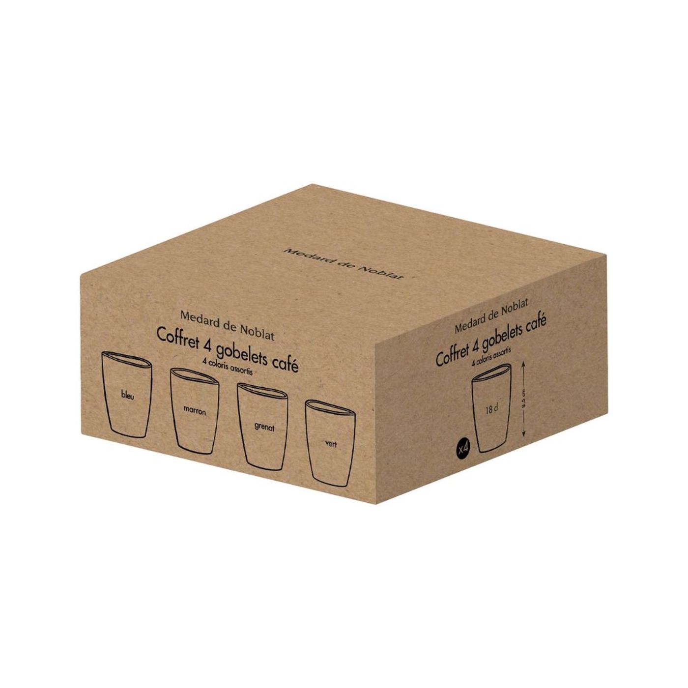 Set de 4 gobelets assortis Fuji