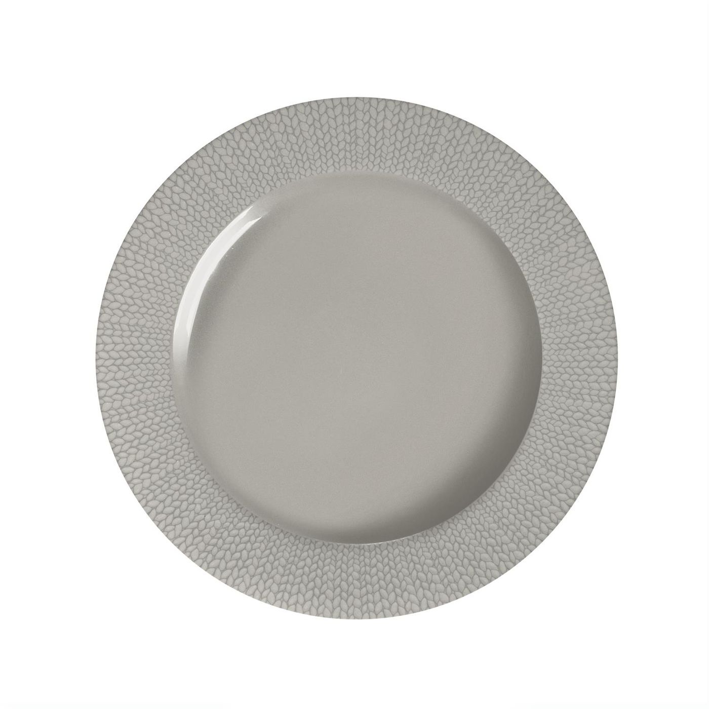 Assiette plate GRAIN DE MALICE gris