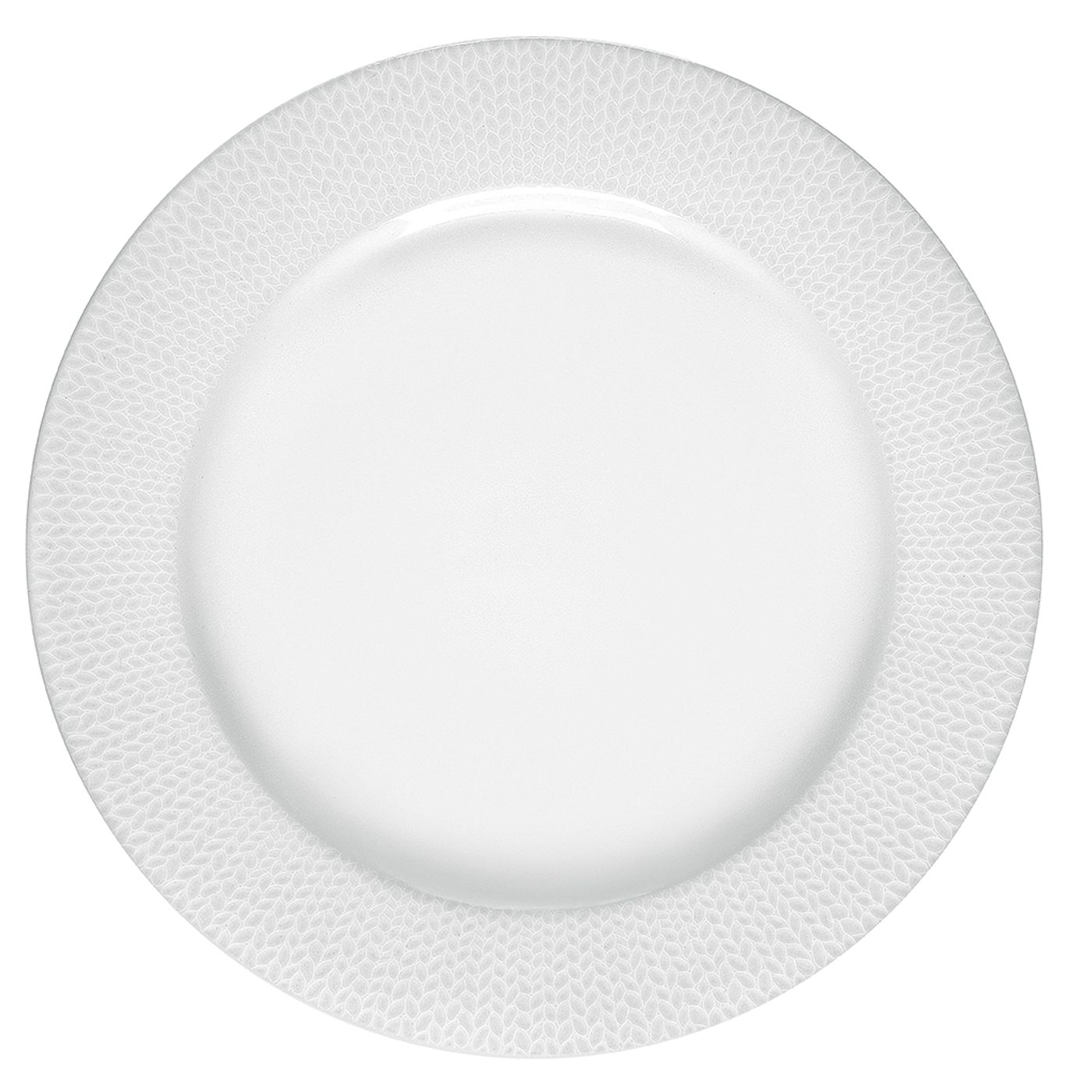 Assiette plate Grain de malice blanc