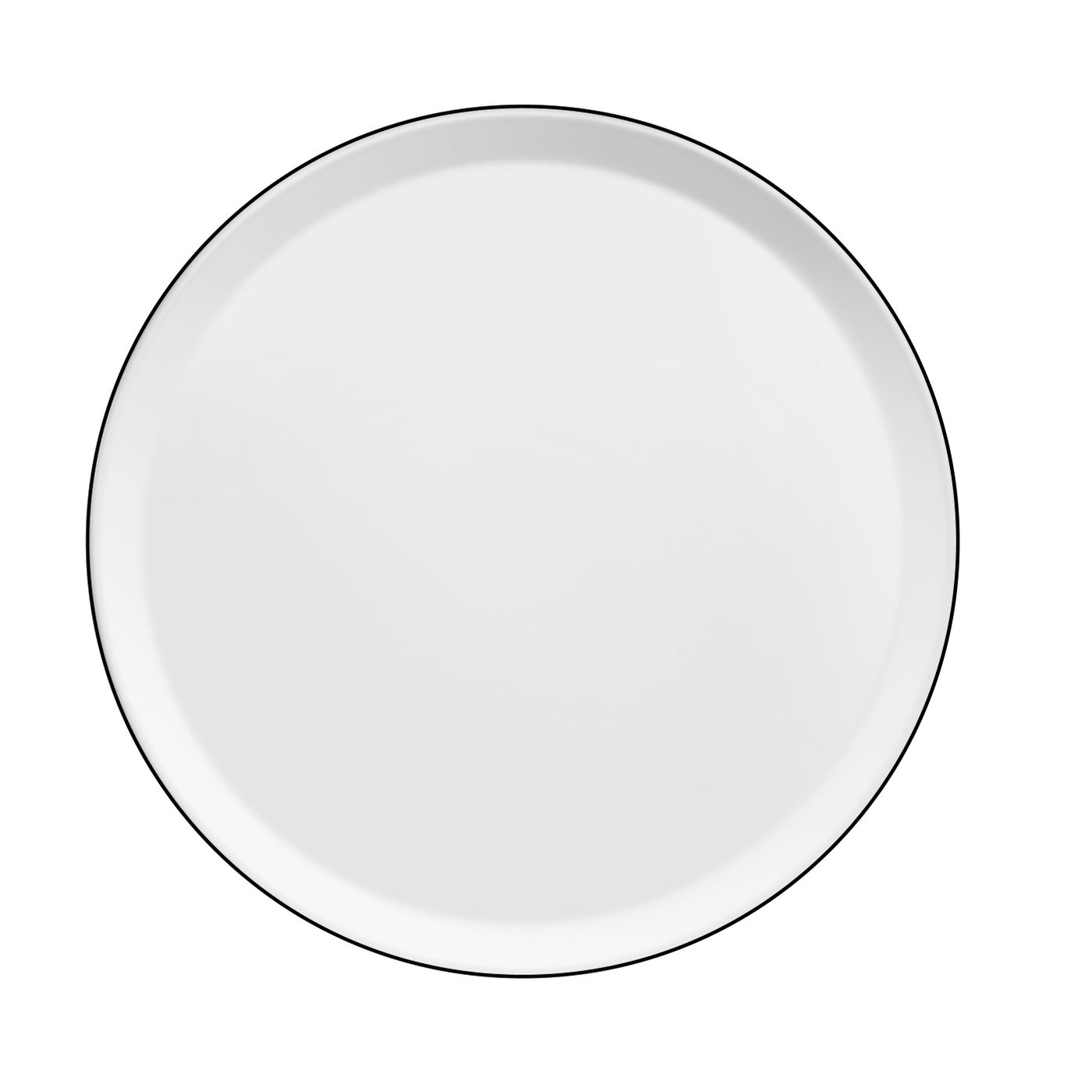 Assiette plate YAKA filet noir