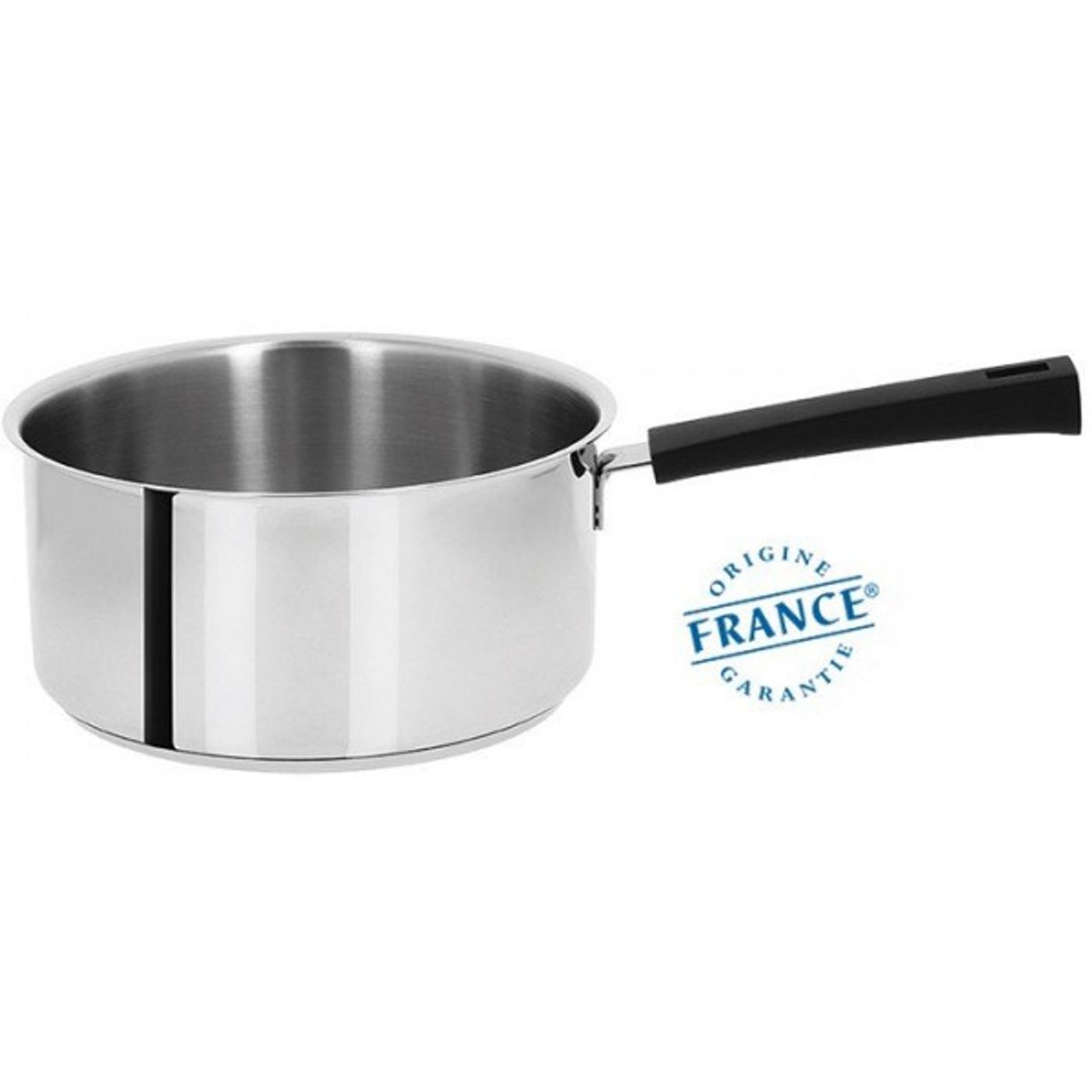 Casserole inox Mutine fixe Noir 18cm