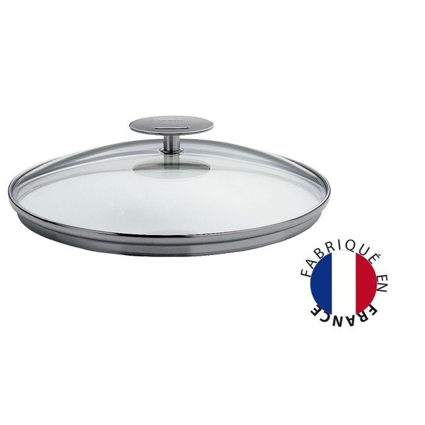 Couvercle en verre bombé Platine 12cm