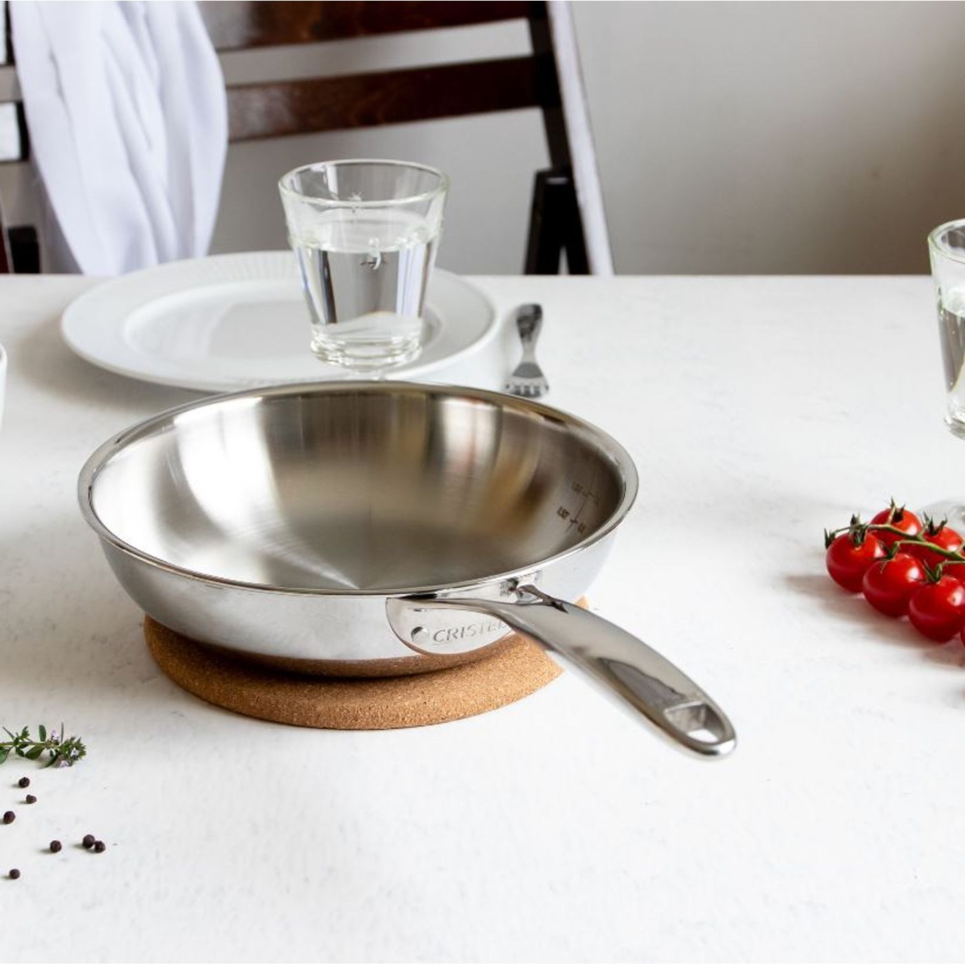 Poêle sautoir inox Castel'Pro 24cm