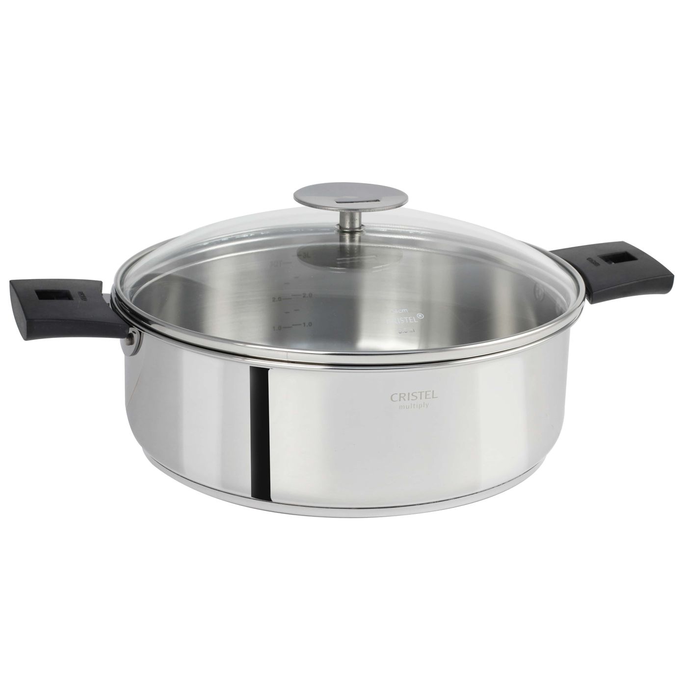 Sauteuse + anses Mutine noires + couvercle