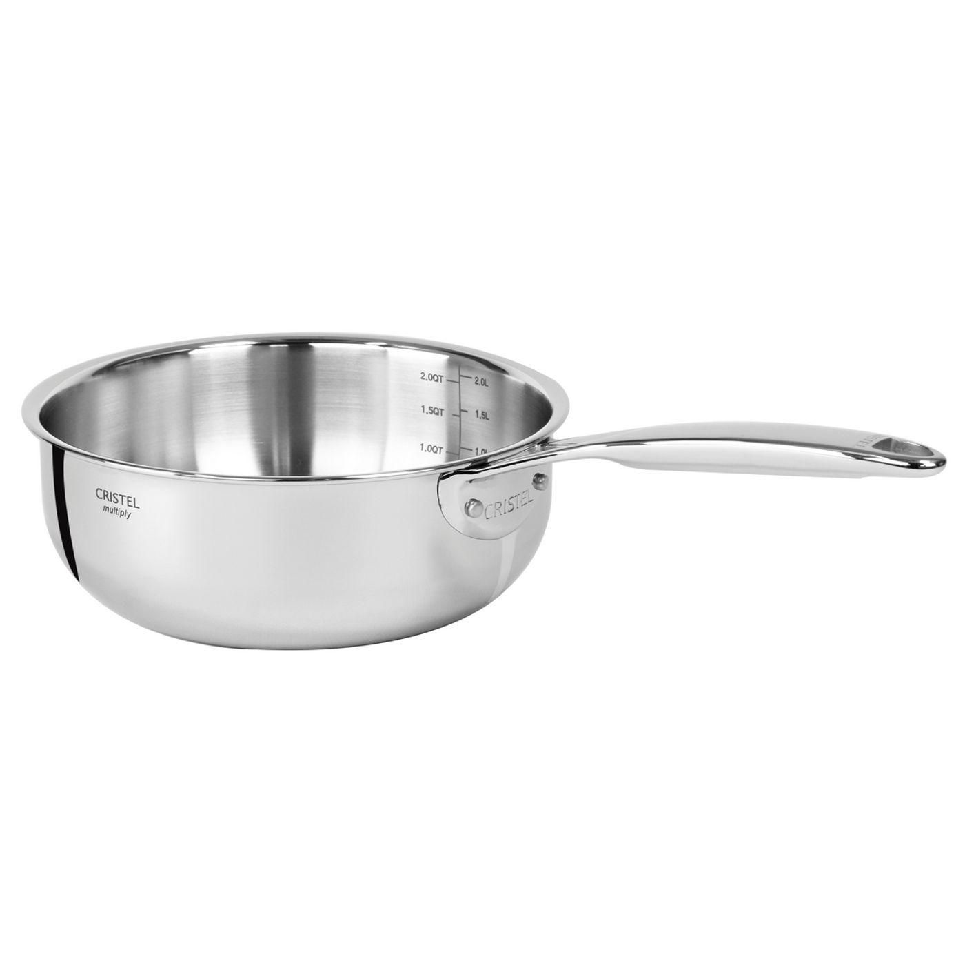 Série de 3 casseroles inox Castel'Pro