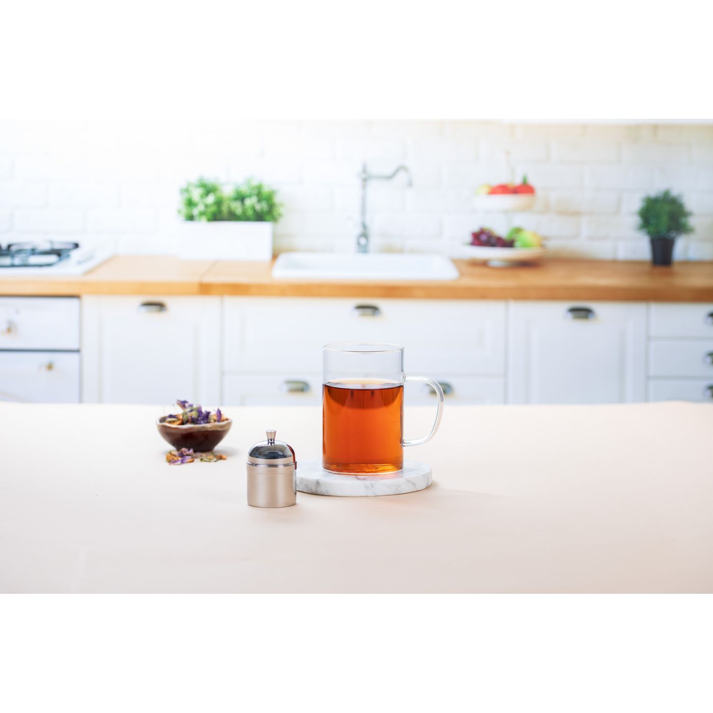 Infuseur à thé flottant en inox