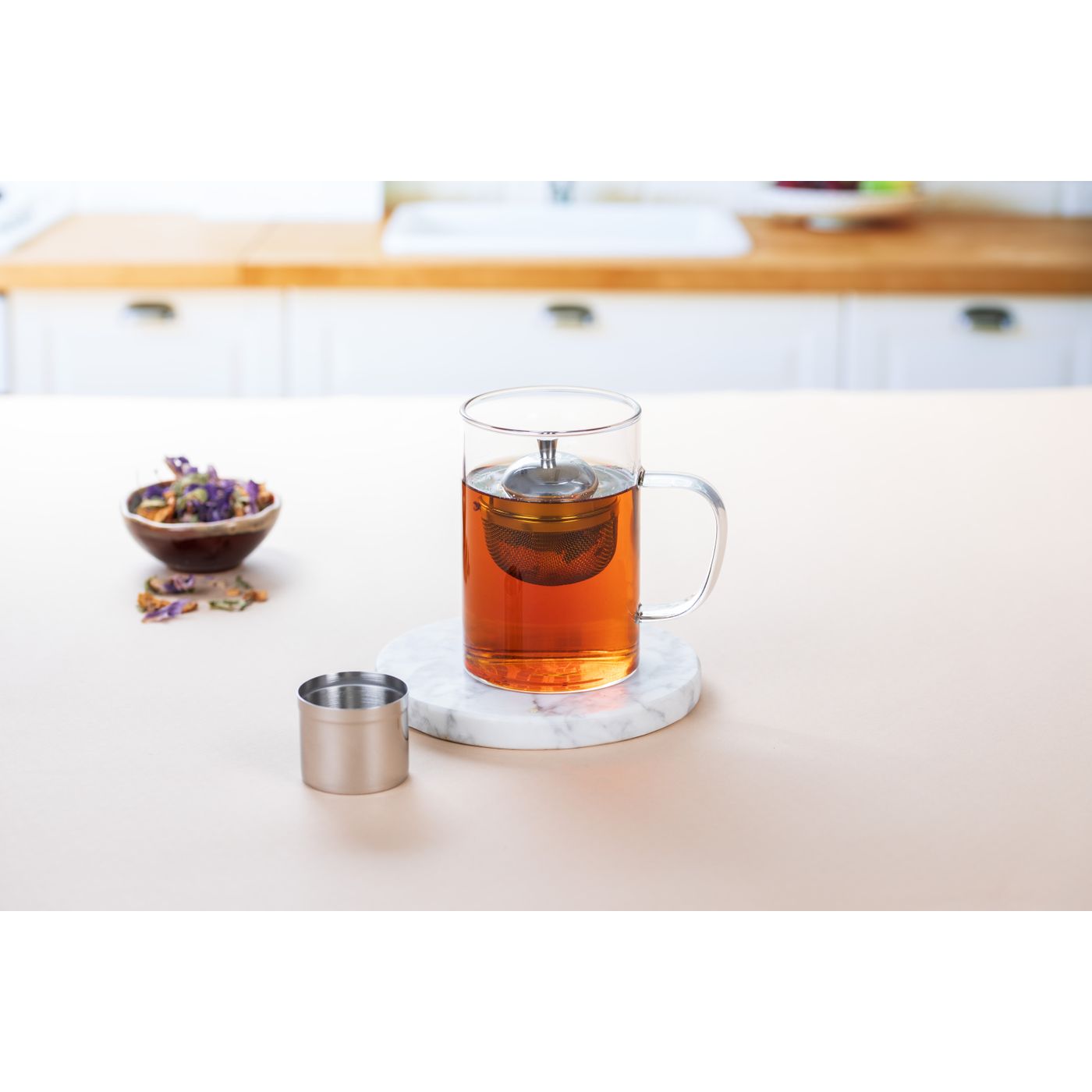 Infuseur à thé flottant en inox