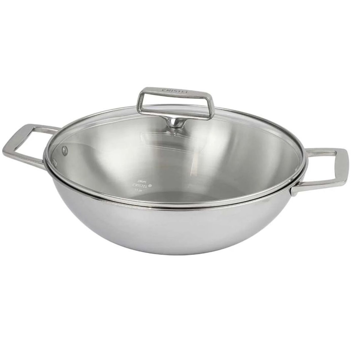 Wok Castel'Pro 28 cm avec couvercle