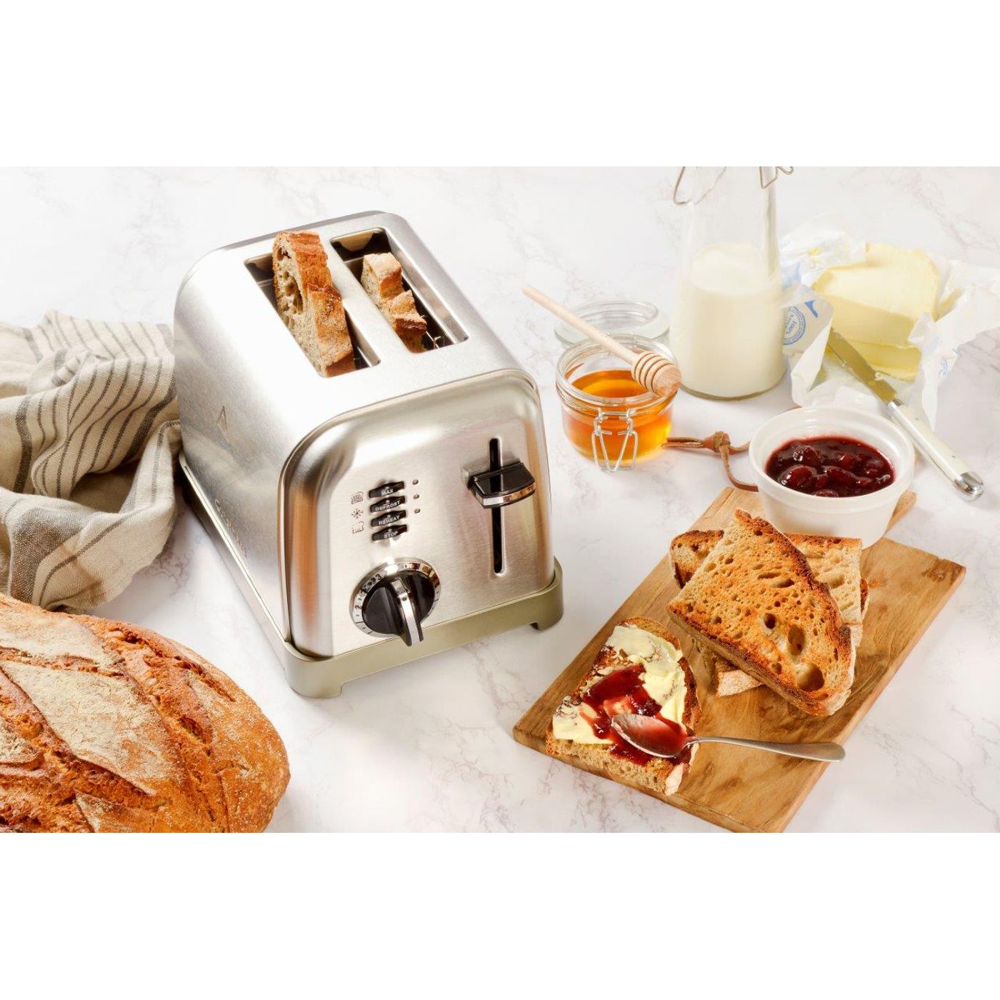 Toaster 2 tranches gris perle CPT160SE