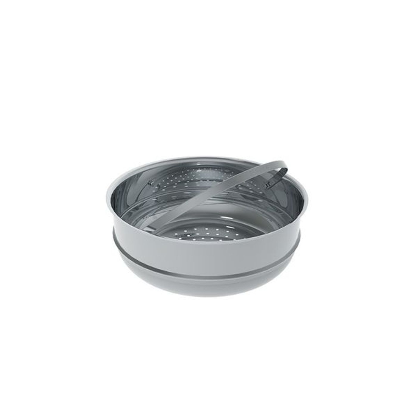 TEAMFAR Petite passoire à pâtes en acier inoxydable avec poignées, micro- perforée, pour pâtes, légumes, fruits, riz, cuisine, non toxique et passe au lave-vaisselle, 19,5 cm