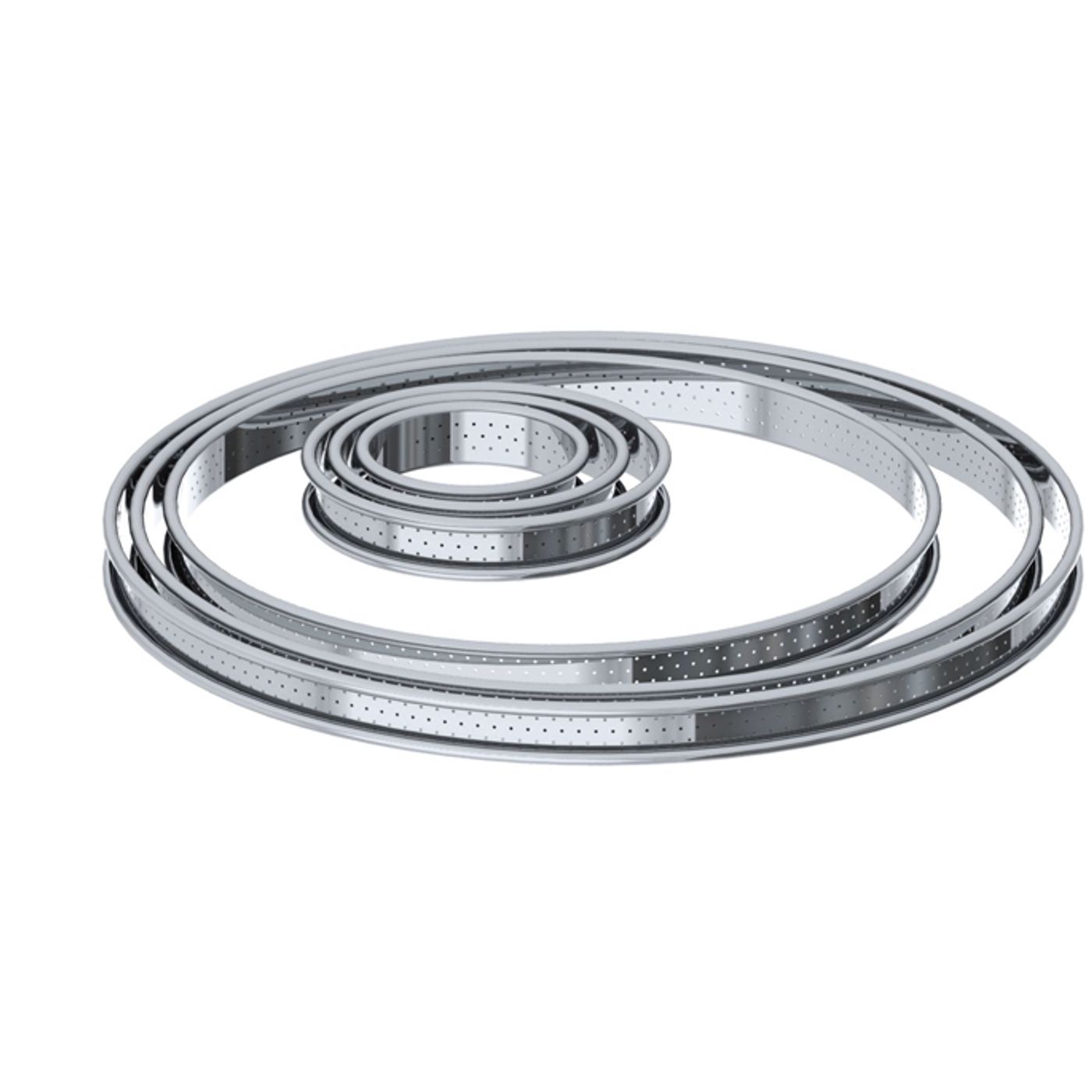 Cercle à tarte inox perforé 10 cm